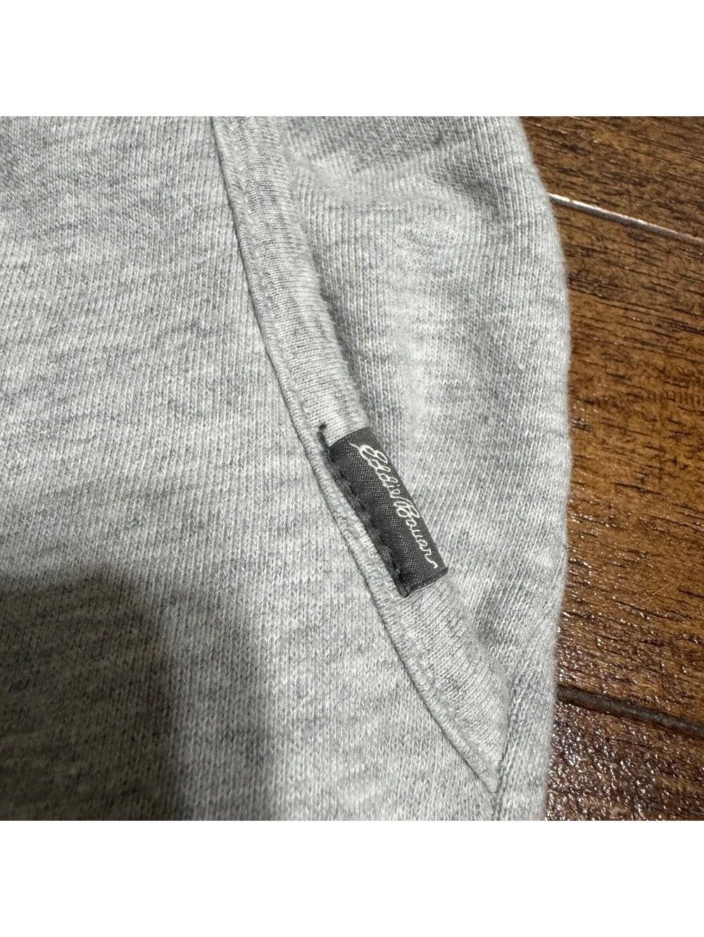 Eddie Bauer Mens Lounge Sweatpants L Heather Gray Cotton Blend Drawstring Soft